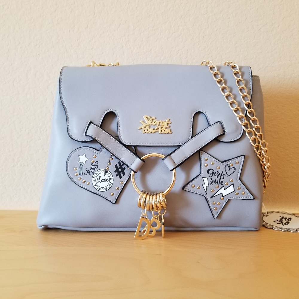 Secret Pon-Pon Cross-body Bag Gray